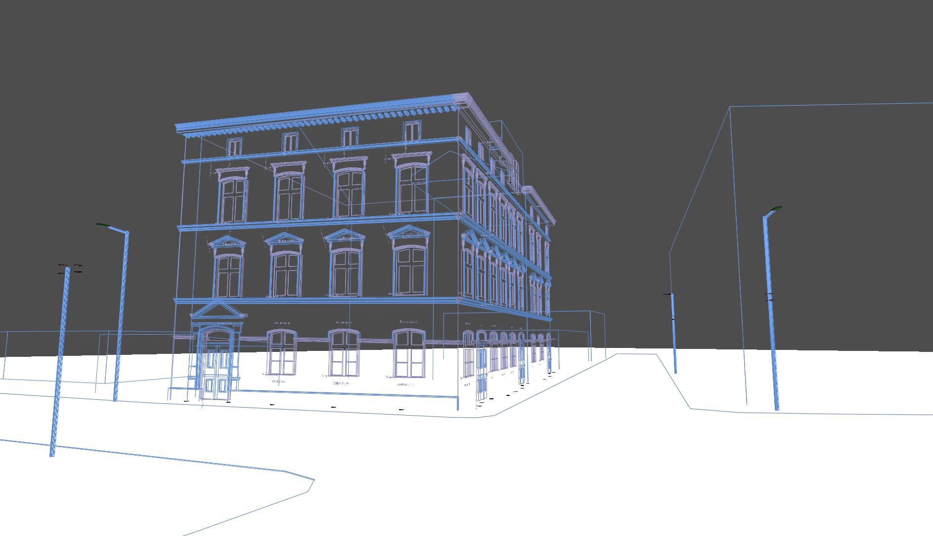 3D model of the project with lighting infrastructure
