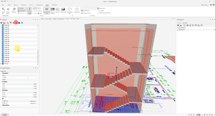 Measuring areas in stairwells